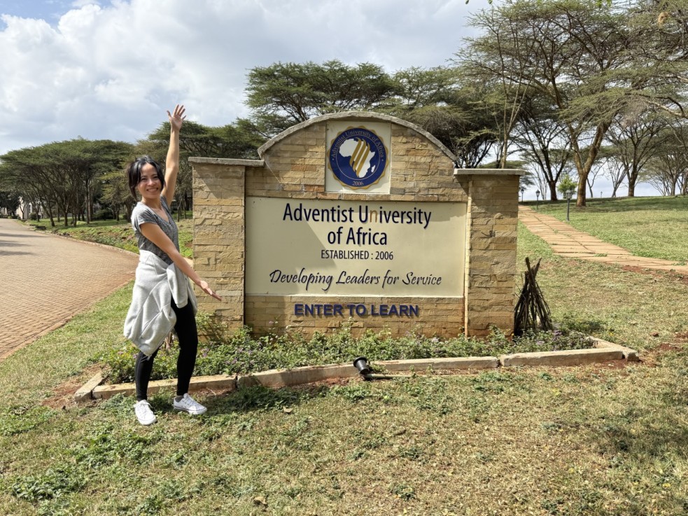 Student Geraldine Pirdy at the Adventist University of Africa