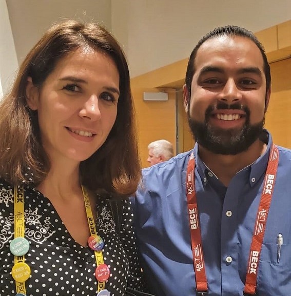 Dr. Maya Boustani and student Jaynish Hazari at the 2019 ABCT national conference