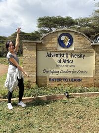 Student Geraldine Pirdy in Kenya