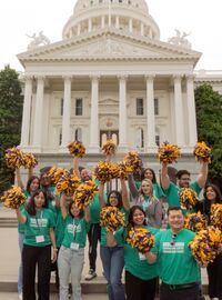Lobby Days participants in front of the state capitol