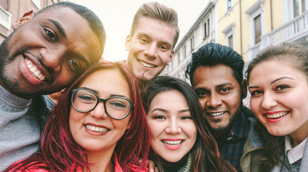 group photo of diverse individuals