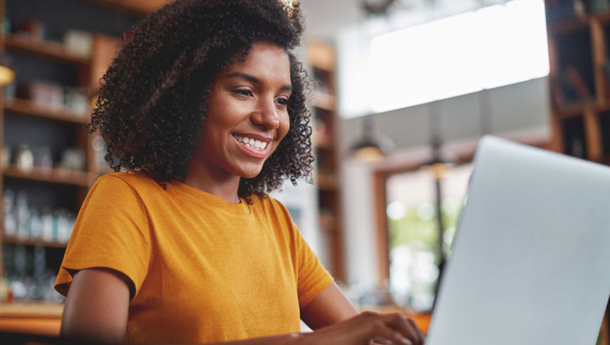 woman with laptop