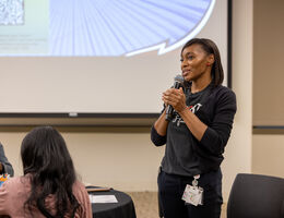 Dr. Fider Speaking at the Sickle Cell Warrior Art Competition