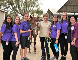 LLU Child Life Specialist MS students and faculty at the Pony Clinic