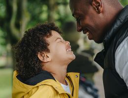 parent and child laughing together