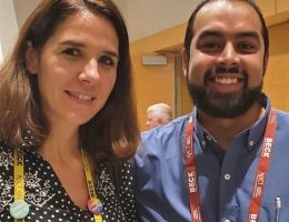 Dr. Maya Boustani and student Jaynish Hazari at the 2019 ABCT national conference Dr. Maya Boustani and student Jaynish Hazari at the 2019 ABCT national conference