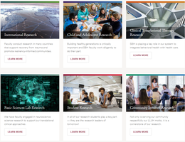 SBH research website preview